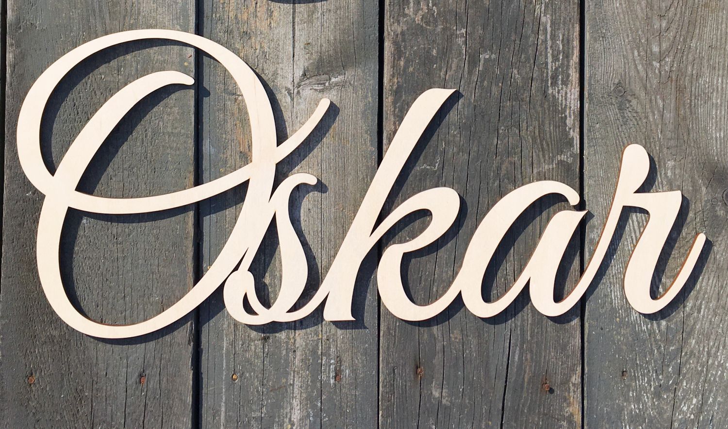 dekoracja na komunię drewniane imię na ścianę